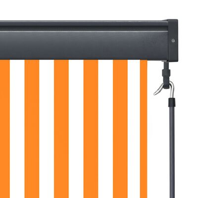 vidaXL Outdoor Roller Blind 60x250 cm White and Orange