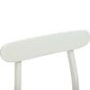 vidaXL Dining Chair 2 pcs White and Natural Solid Wood