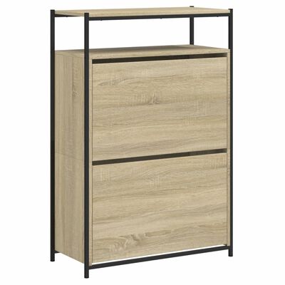 vidaXL Shoe Cabinet Sonoma Oak 75x34x112 cm Engineered Wood