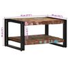 vidaXL Coffee Table Multicolour 70x50x38 cm Solid Wood Reclaimed