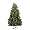 vidaXL Artificial Christmas Tree Green 210 cm PVC and Metal
