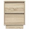 vidaXL Bedside Cabinet with LED Lights&nbsp;Sonoma Oak 38x34x50 cm