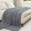 vidaXL Throw Blankets 6 pcs Dark Grey 270 x 240 cm Fleece