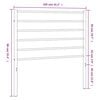 vidaXL Metal Replace Headboard Black 100 cm
