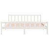 vidaXL Bed Frame without Mattress White Solid Wood 160x200 cm