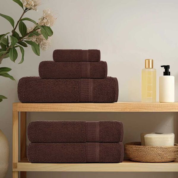 vidaXL Bath Towels "FROGN" 4 pcs Brown 100x150 cm 360 gsm