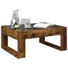 vidaXL Coffee Table with Infinity LED Smoked Oak 70x53x30 cm