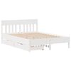 vidaXL Bed Frame without Mattress White 140x200 cm Solid Wood Pine