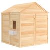 vidaXL Playhouse with Lockable Door and Flower Pots Solid Wood Fir