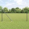 vidaXL Fence Post Grey 25 x 1.4 m (60 x 60 mm mesh) Steel and PVC