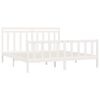 vidaXL Bed Frame without Mattress White Solid Wood Pine 200x200 cm