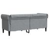 vidaXL Chesterfield Sofa Light grey 182.5 x 74.5 x 74.5 cm Fabric