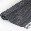 vidaXL Hand-woven Chindi Rug Leather 160x230 cm Grey