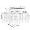 vidaXL 9 Piece Garden Bar Set Solid Wood Acacia
