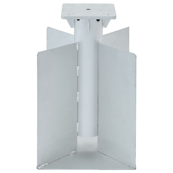 vidaXL In-Ground Parasol Base Silver 27.5x27.5x45 cm Steel