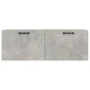 vidaXL Wall Cabinet Concrete Grey 100x36.5x35 cm Engineered Wood