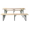 vidaXL Folding Beer Table with 2 Benches 220 cm Fir Wood