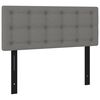 vidaXL Headboard Dark Grey 100x5x78/88 cm Fabric