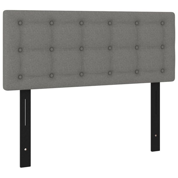 vidaXL Headboard Dark Grey 100x5x78/88 cm Fabric