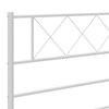 vidaXL Metal Bed Frame without Mattress with Headboard White 100x200cm