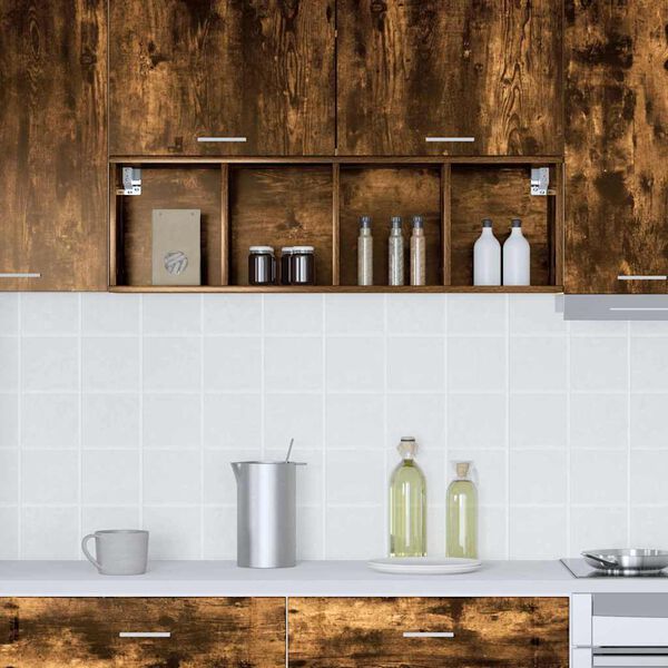 vidaXL Hanging Cabinet Smoked Oak 30 x 29.5 x 100 cm Engineered Wood