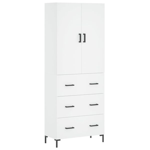 vidaXL Highboard White 69.5x34x180 cm Engineered Wood