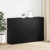 vidaXL Wall-Mounted Cabinet 2 pcs Black Oak 69.5 x 34 x 90 cm