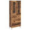vidaXL Highboard Cabinet with Shelf 2 pcs Old Wood Engineered Wood