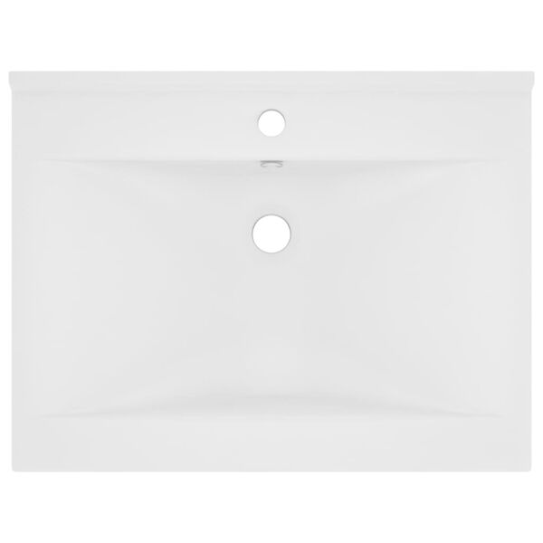 vidaXL Luxury Basin with Faucet Hole Matt White 60x46 cm Ceramic