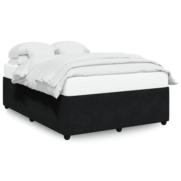 vidaXL Bed Frame without Mattress Black 140x200 cm Velvet