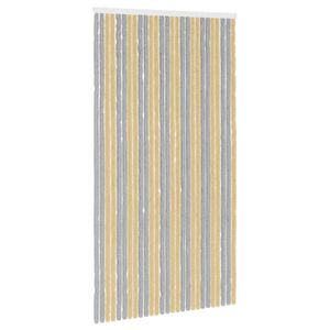vidaXL Insect Curtain Chenille Grey and Beige 118 x 220 cm 100% PP