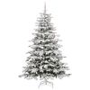 vidaXL Artificial Hinged Christmas Tree White 240 cm PE and PVC
