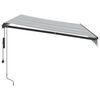 vidaXL Automatic Retractable Awning Anthracite and White 350x250 cm