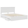 vidaXL Bed Frame with Drawer White 160 x 200 cm Engineer Wood
