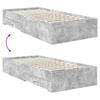 vidaXL Bed Frame Concrete Grey 100 x 200 cm Engineered Wood
