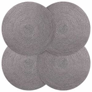 vidaXL Jute Placemets 4 pcs Grey 100% Tossa Jute