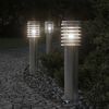 vidaXL Outdoor Floor Lamp Silver 60 cm Stainless Steel