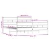 vidaXL Metal Bed Frame without Mattress Sonoma Oak 193x203 cm
