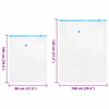 vidaXL Storage Bags 5 pcs Transparent and Blue 130 x 100 cm