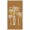 vidaXL Garden Wall Decoration 105x55 cm Corten Steel Palm Tree Design