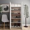 vidaXL Shoe Cabinet White 80x35.5x180 cm Engineered Wood