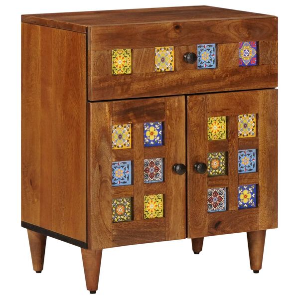 vidaXL Bedside Cabinet Brown 50 x 33 x 60 cm Solid Mango Wood