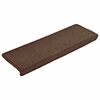 vidaXL Stair Mats 30 pcs 65x21x4 cm Coffee Brown Rectangular Edge