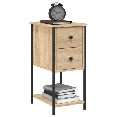 vidaXL Bedside Cabinet Sonoma Oak 32x42x70 cm Engineered Wood
