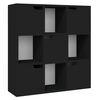 vidaXL Bookshelf Black 88.5x27.5x88 cm Engineered Wood