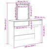 vidaXL Dressing Table with LED Sonoma Oak 100x40x130 cm