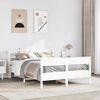 vidaXL Bed Frame without Mattress White 150x200 cm King Size Solid Wood Pine