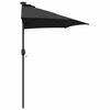 vidaXL Garden Parasol Black 294 x 150 x 223 cm Polyester and Steel