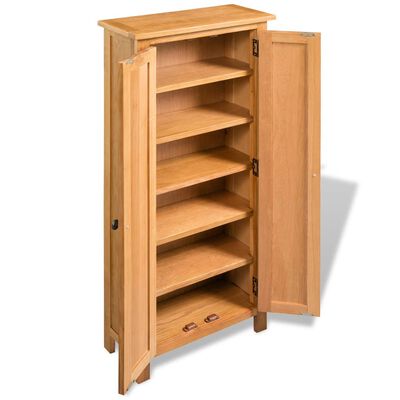 vidaXL Storage Cabinet 50x22x122 cm Solid Oak Wood