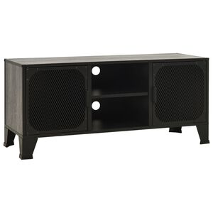 vidaXL TV Cabinet | Grey | MDF | 105 cm | TV Cabinet | Rectangular | Industrial